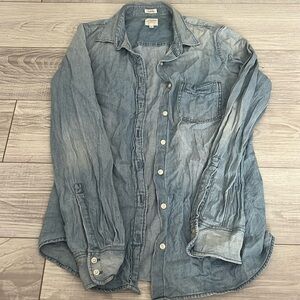 J. Crew light wash Jean shirt